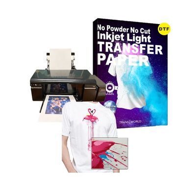 calidad  Apparel Wholesale Bulk Size DTF Custom Packing Printable Lightweight No Paper A4 Inkjet Cut Transfer For T Shirt fábrica